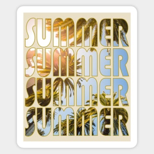 Summer Palm Trees In Text Sticker